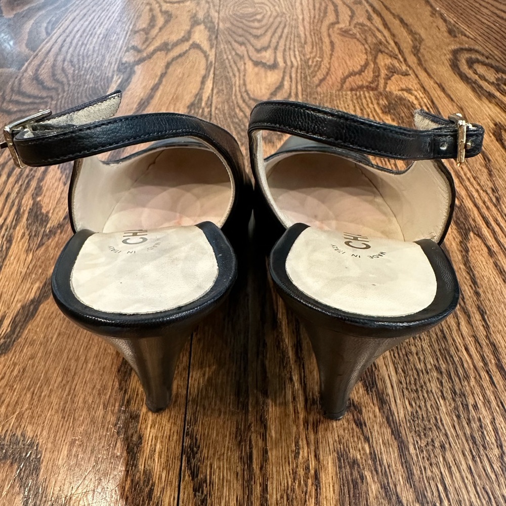 CHANEL Black Slingback Heel Pumps - Picture 9 of 11